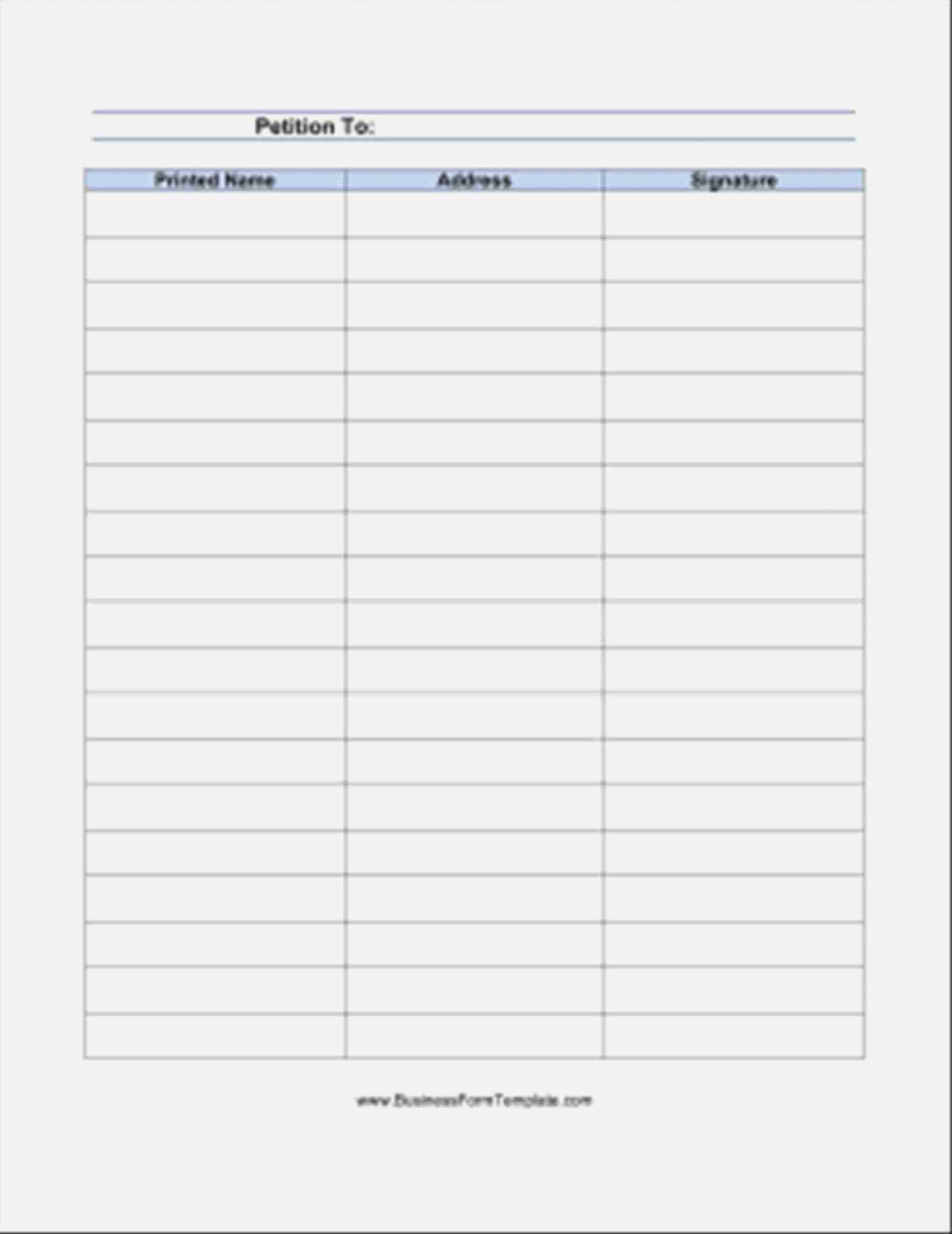 14 Petition Form Template | Realty Executives Mi : Invoice For Blank Petition Template