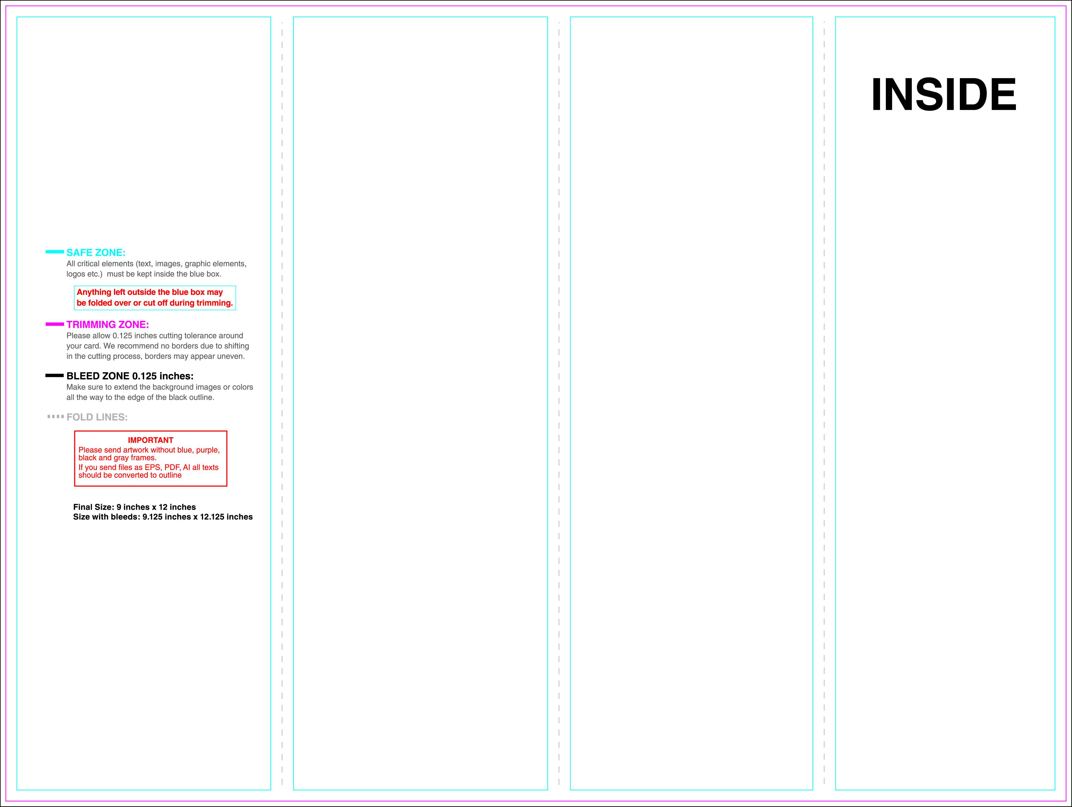 14 X 85 Four Panel Roll Fold Brochure Mockup – Teplates For Intended For Brochure 4 Fold Template