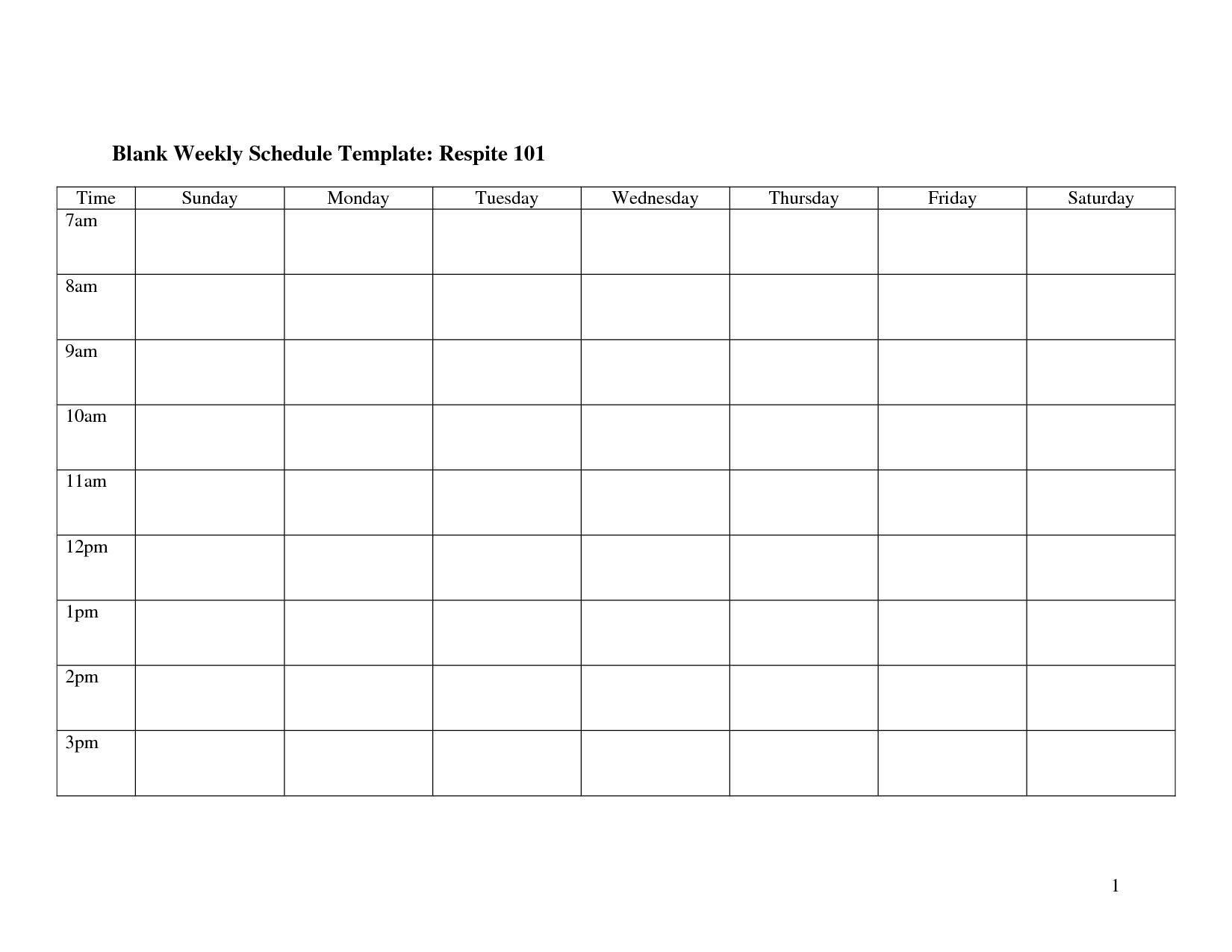 15 Blank Schedule Template Images – Blank Weekly Work Regarding Blank Monthly Work Schedule Template