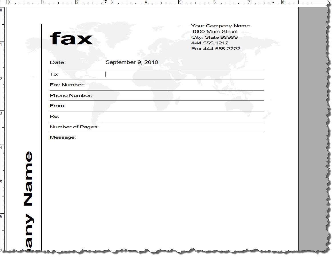15 Cover Page Template Word 2010 Images – Cover Page Inside Fax Cover Sheet Template Word 2010
