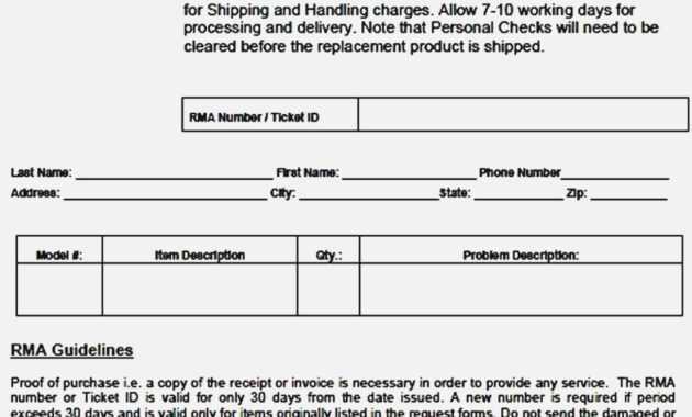 15 Easy Rules Of Rma Form | Realty Executives Mi : Invoice pertaining to Rma Report Template