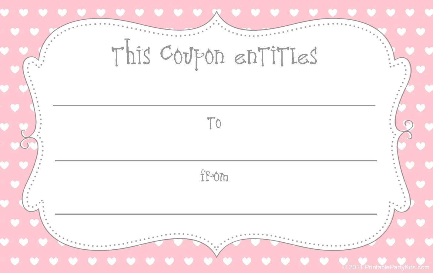 15 Sets Of Free Printable Love Coupons And Templates With Regard To Love Coupon Template For Word