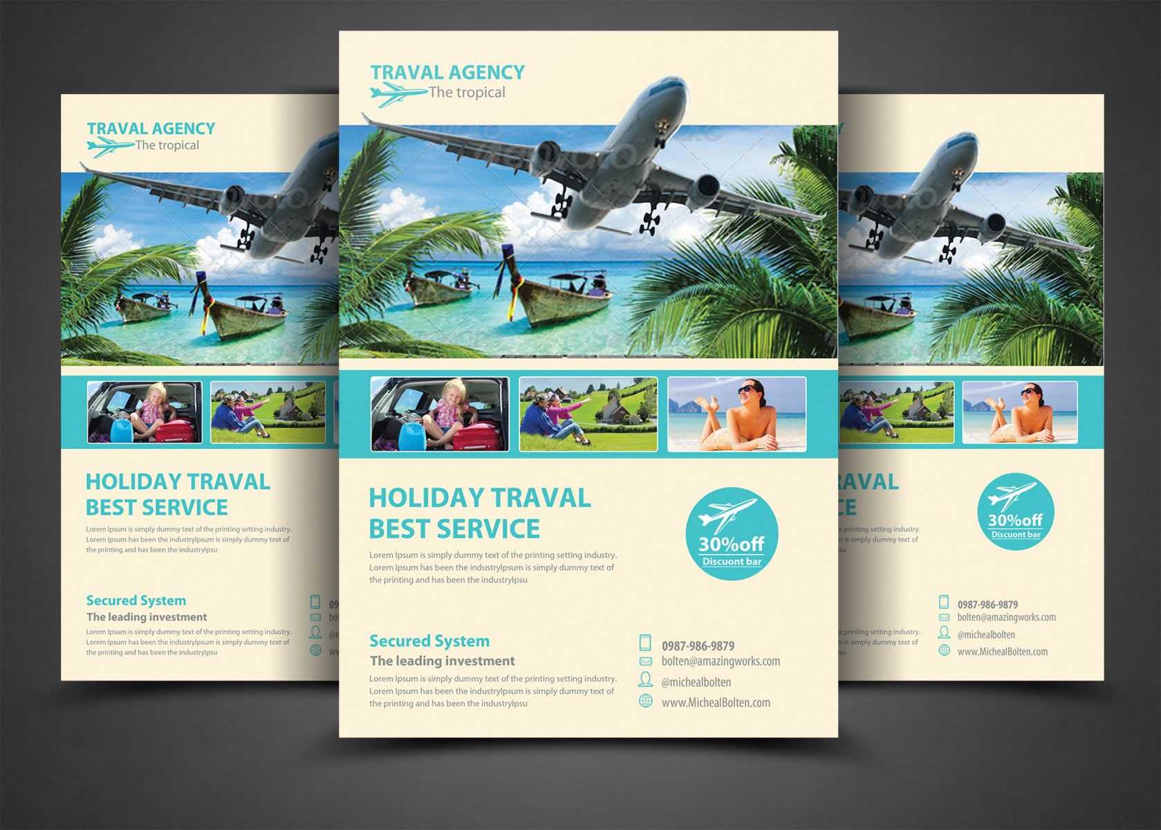 15+ Travel & Tourism Flyer Psd Templates | Tourism Flyers For Travel And Tourism Brochure Templates Free