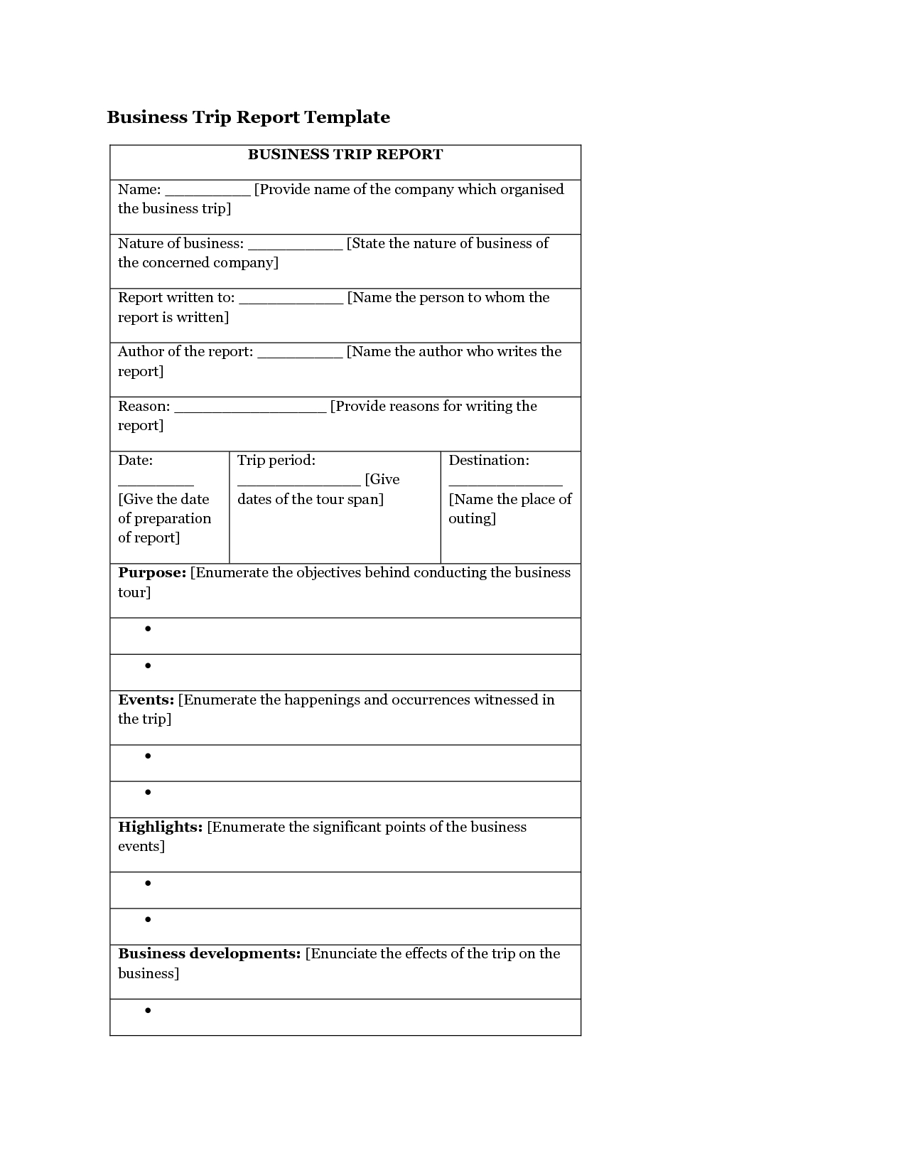 16 Business Travel Report Template Images – Sample Business Intended For Customer Visit Report Template Free Download