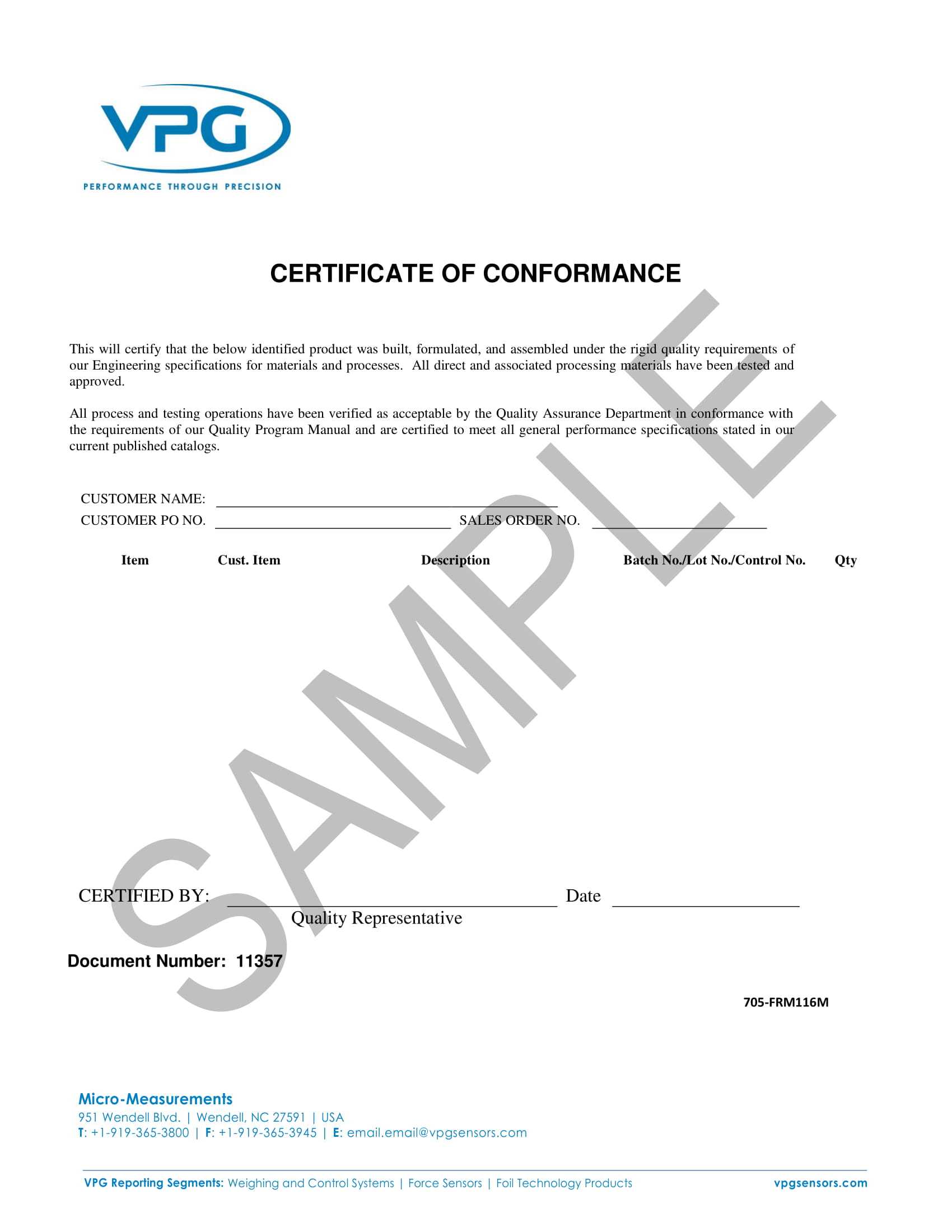 16+ Certificate Of Conformance Example – Pdf, Word, Ai Within Certificate Of Conformity Template