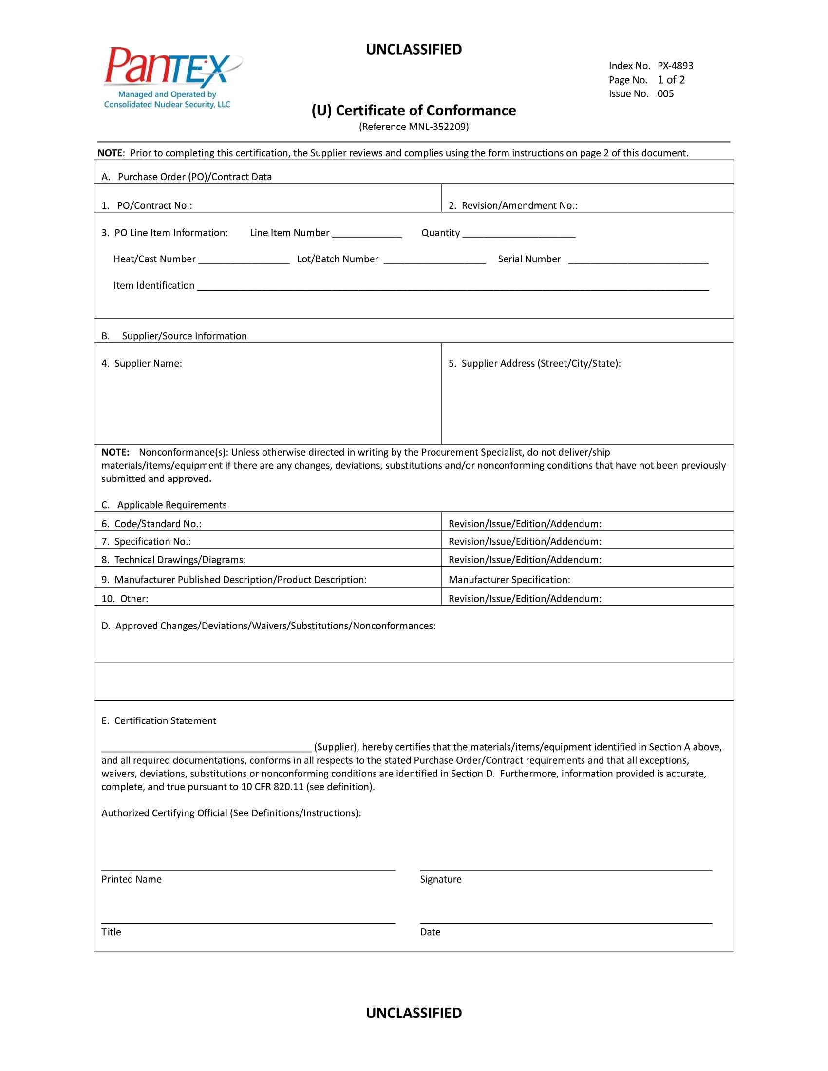 16+ Certificate Of Conformance Example – Pdf, Word, Ai Within Certificate Of Disposal Template