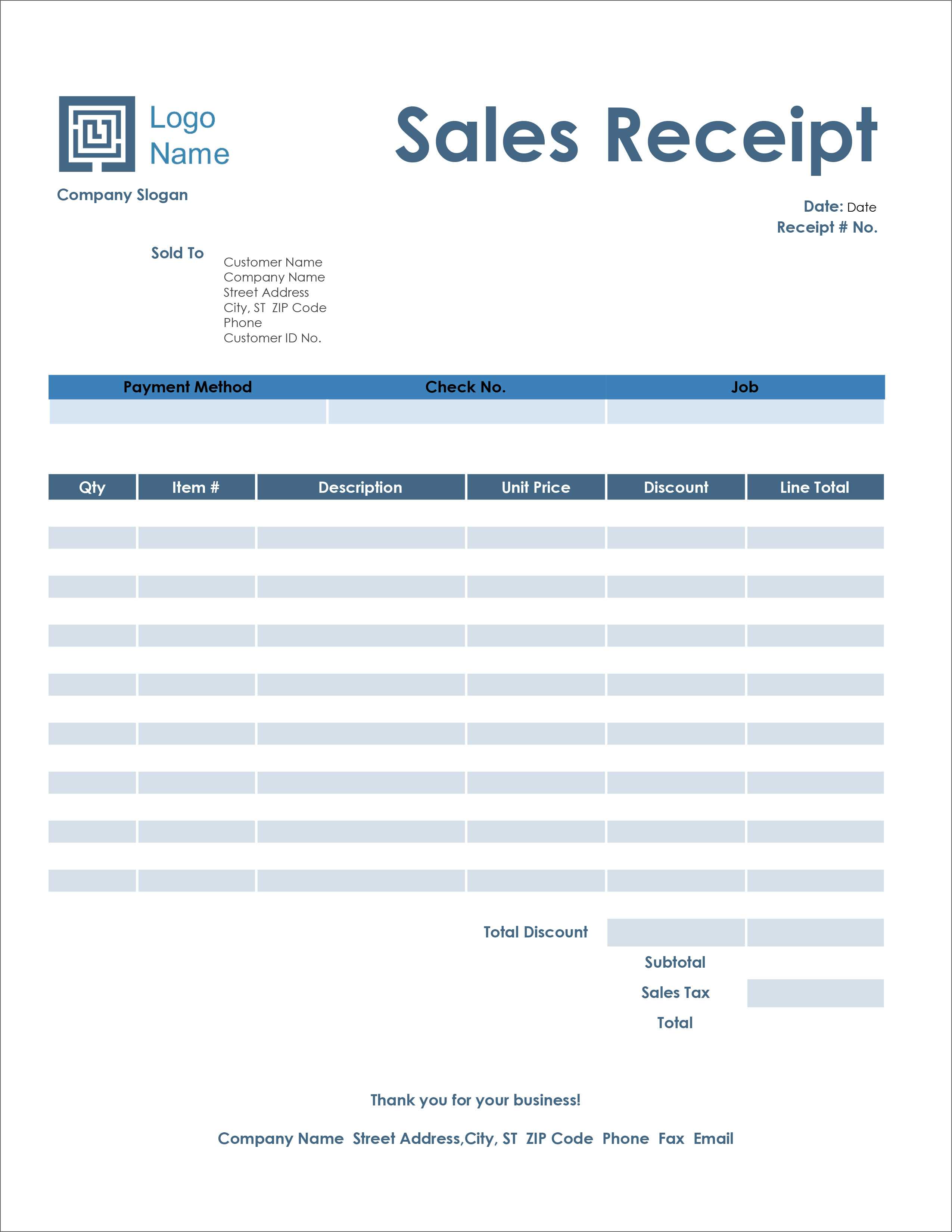 16 Free Receipt Templates – Download For Microsoft Word Throughout Microsoft Office Word Invoice Template