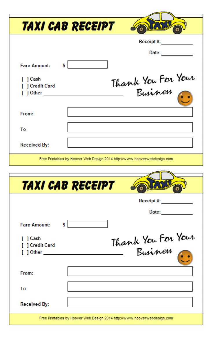 16+ Free Taxi Receipt Templates – Make Your Taxi Receipts Easily With Blank Taxi Receipt Template