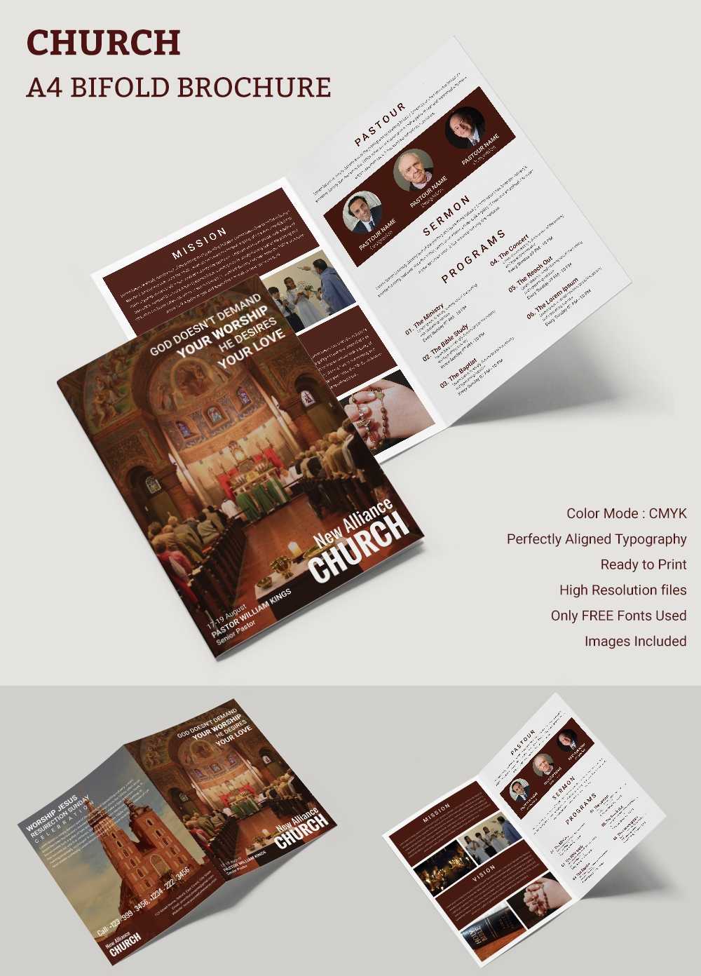 16+ Popular Church Brochure Templates – Ai,psd, Docs, Pages With Regard To Free Church Brochure Templates For Microsoft Word