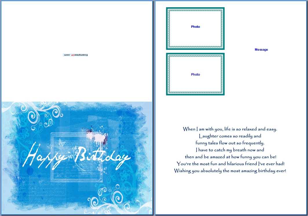 19 Birthday Card Templates For Word Images - Free Birthday In Free Blank Greeting Card Templates For Word