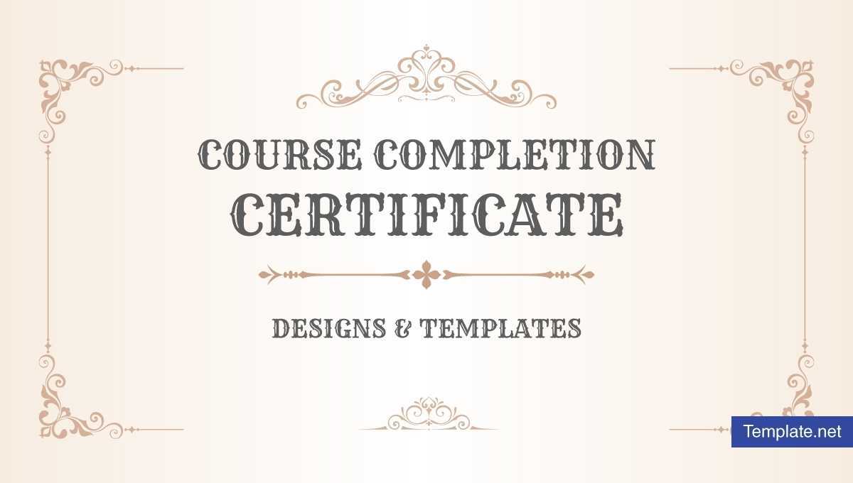 19+ Course Completion Certificate Designs & Templates – Psd Regarding Indesign Certificate Template