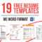 19 Free Resume Templates Download Now In Ms Word On Behance For Free Downloadable Resume Templates For Word