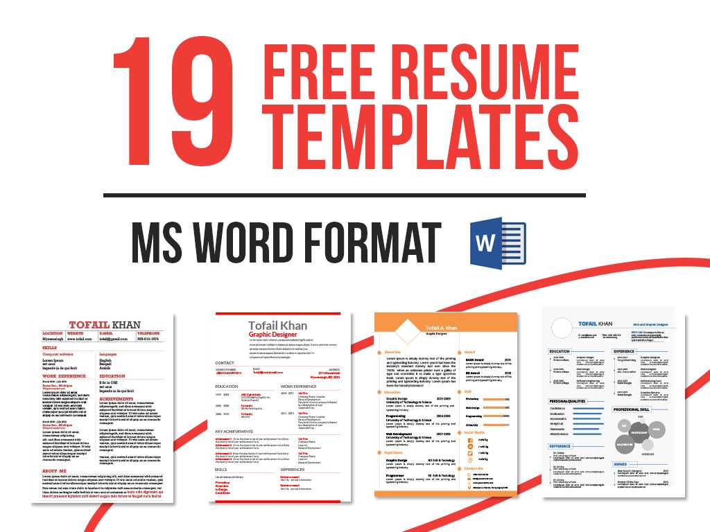 19 Free Resume Templates Download Now In Ms Word On Behance For Free Downloadable Resume Templates For Word