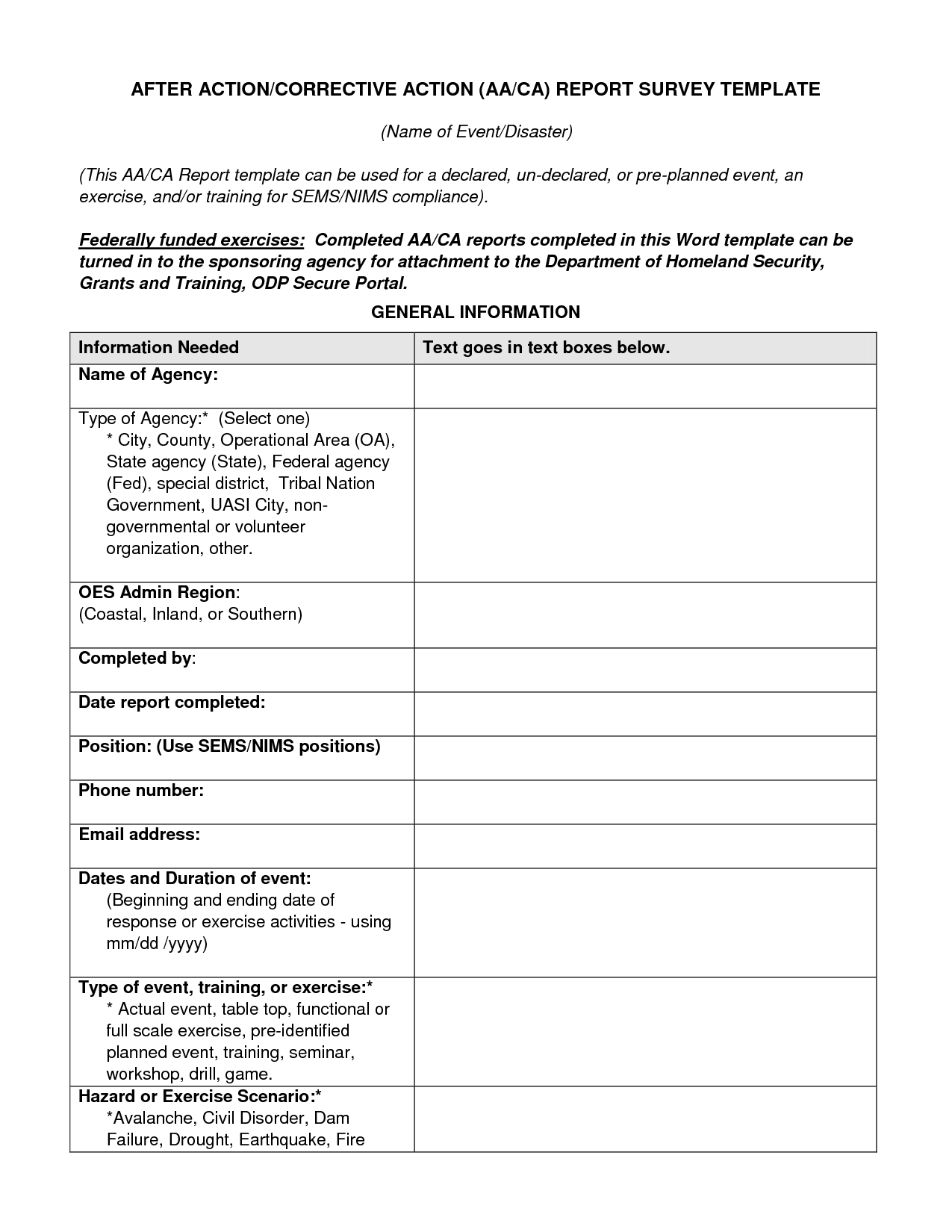 19 New Hseep Templates Regarding After Training Report Template