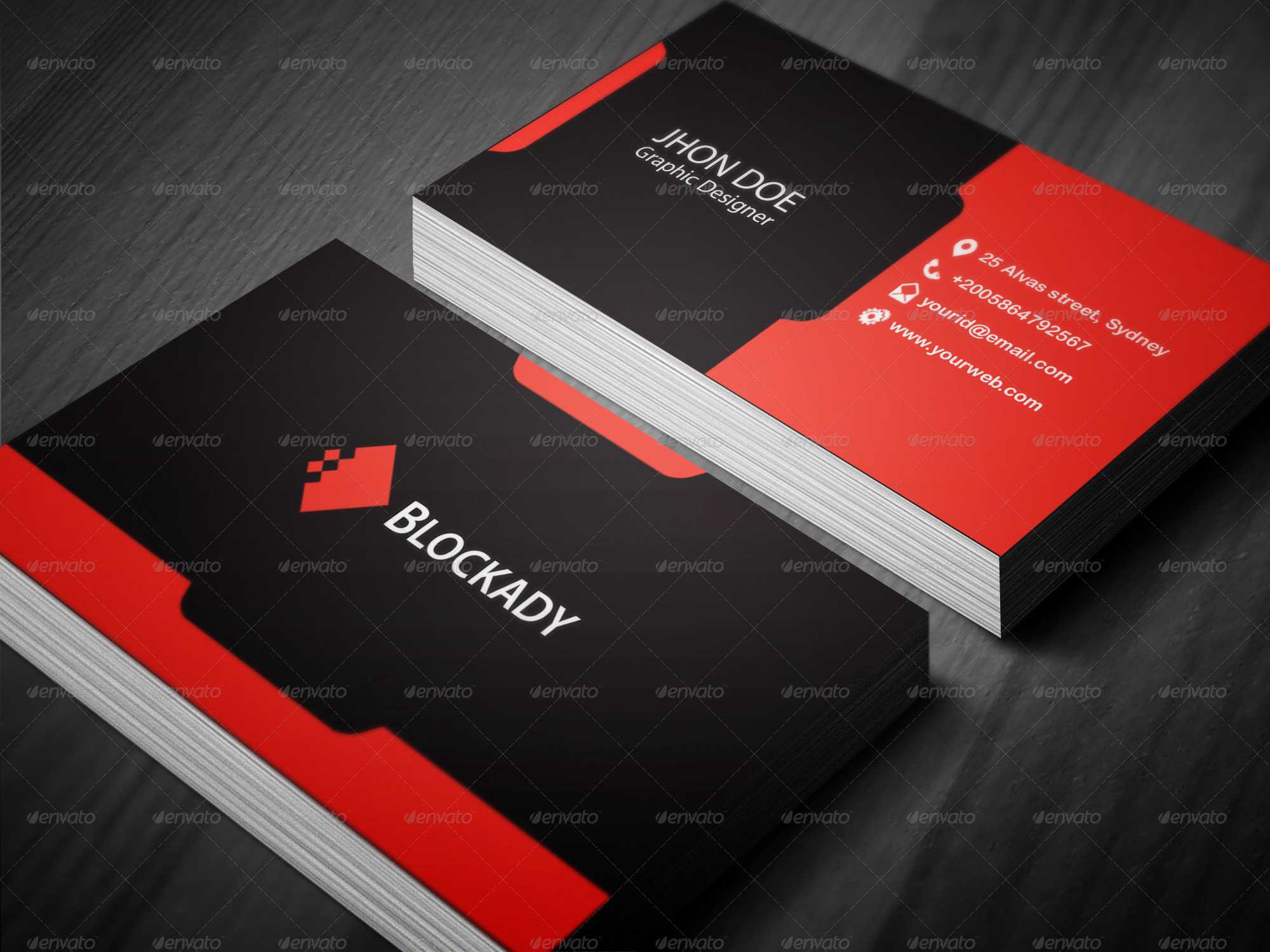 2 Colors Creative Business Card Template V.2 With Web Design Business Cards Templates