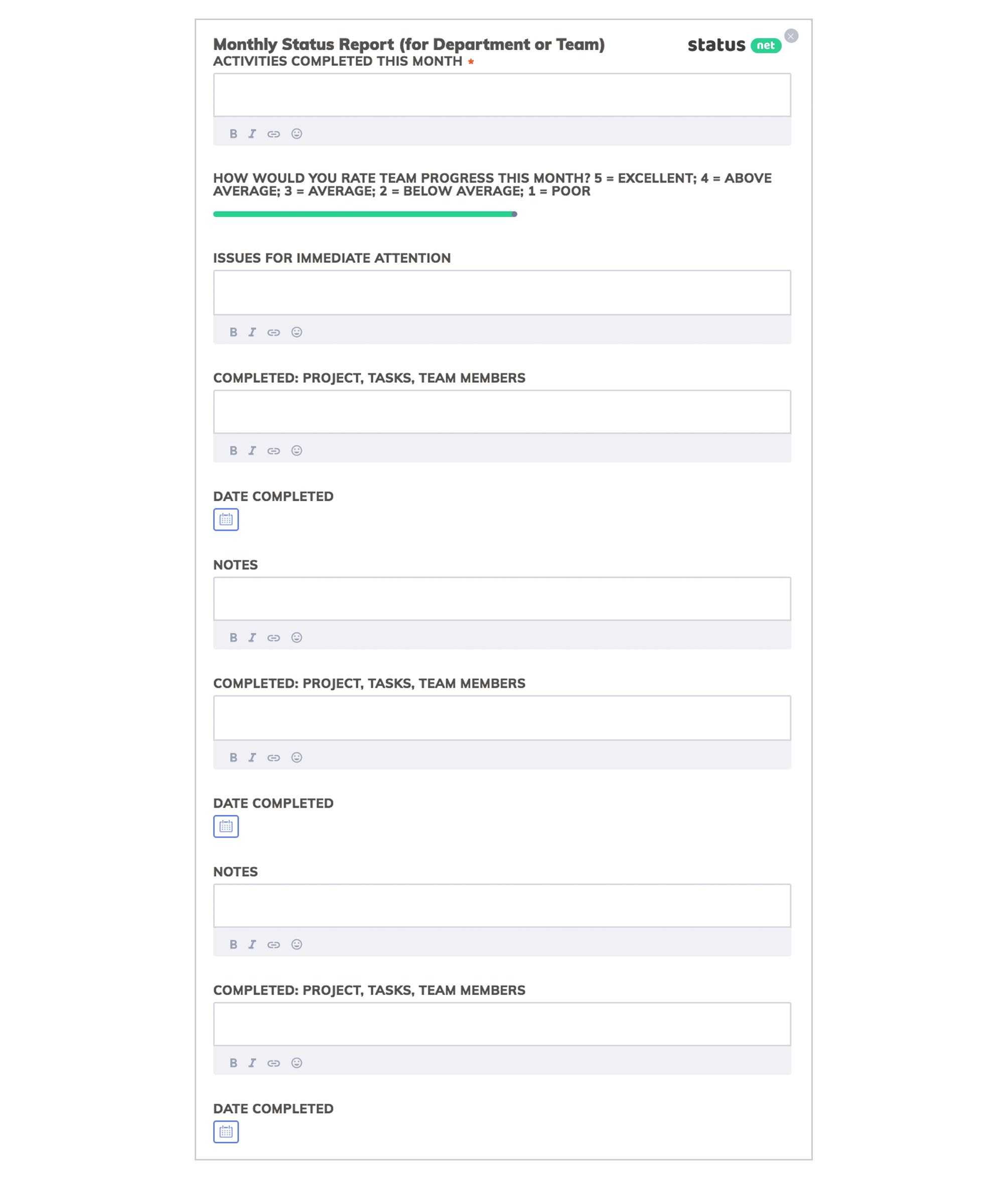 2 Easy Quarterly Progress Report Templates | Free Download For Quarterly Status Report Template