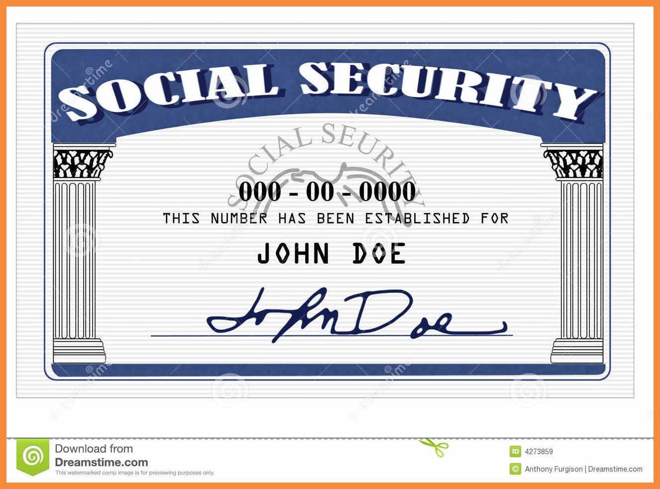 20+ Blank Social Security Card Template Within Ssn Card Template