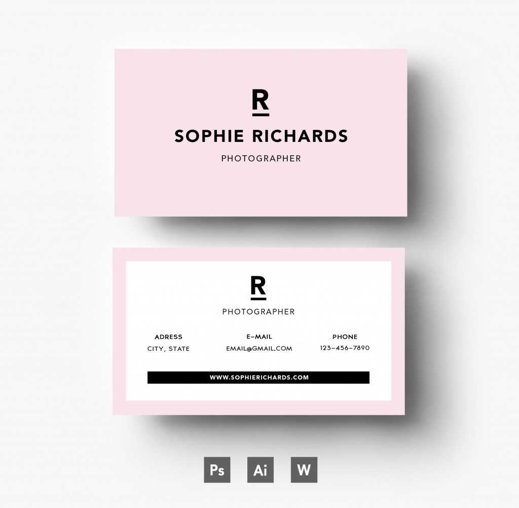 20 Examples Of A Stylish Business Card Photoshop Template Throughout Name Card Template Photoshop