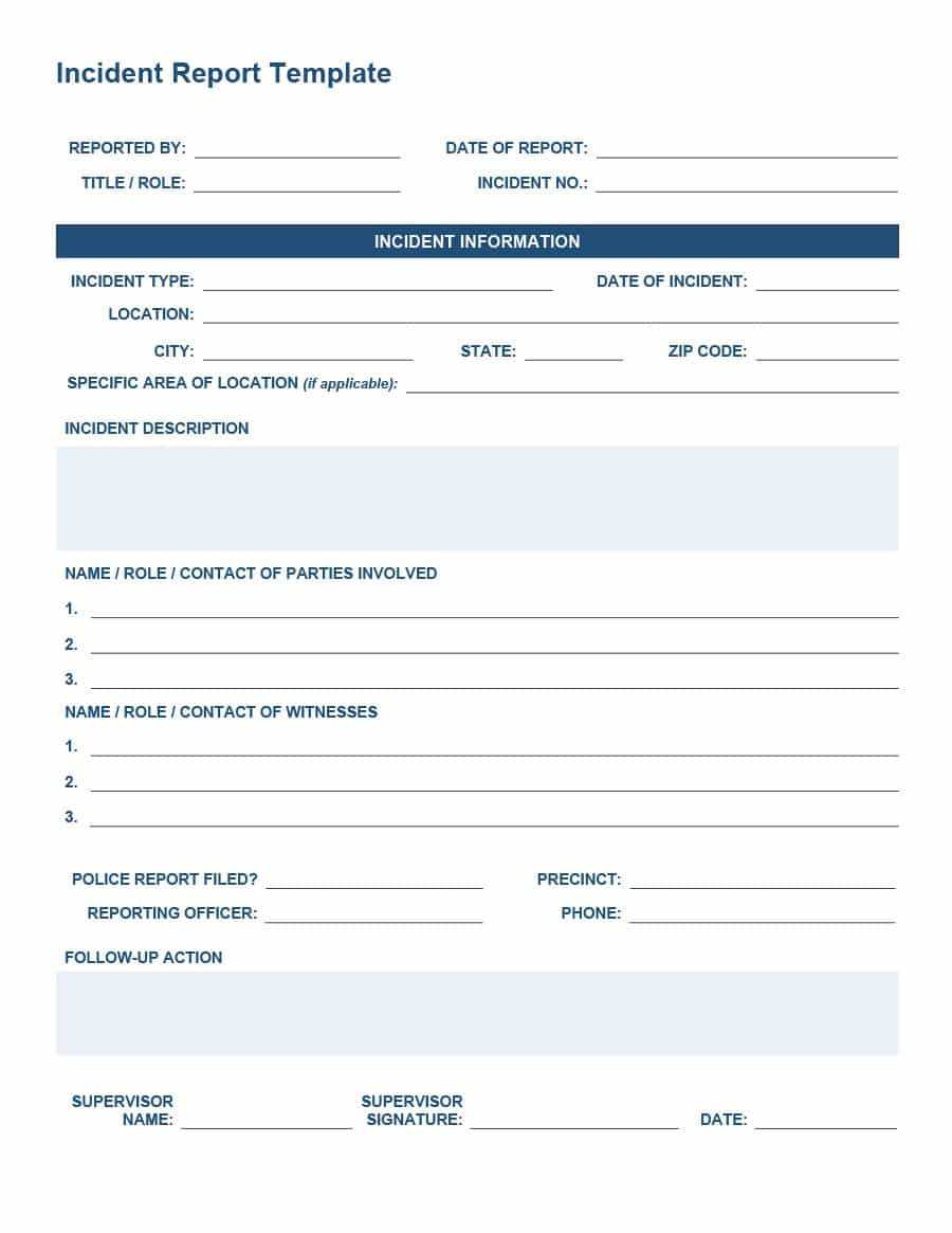20+ Police Report Template & Examples [Fake / Real] ᐅ Inside Fake Police Report Template