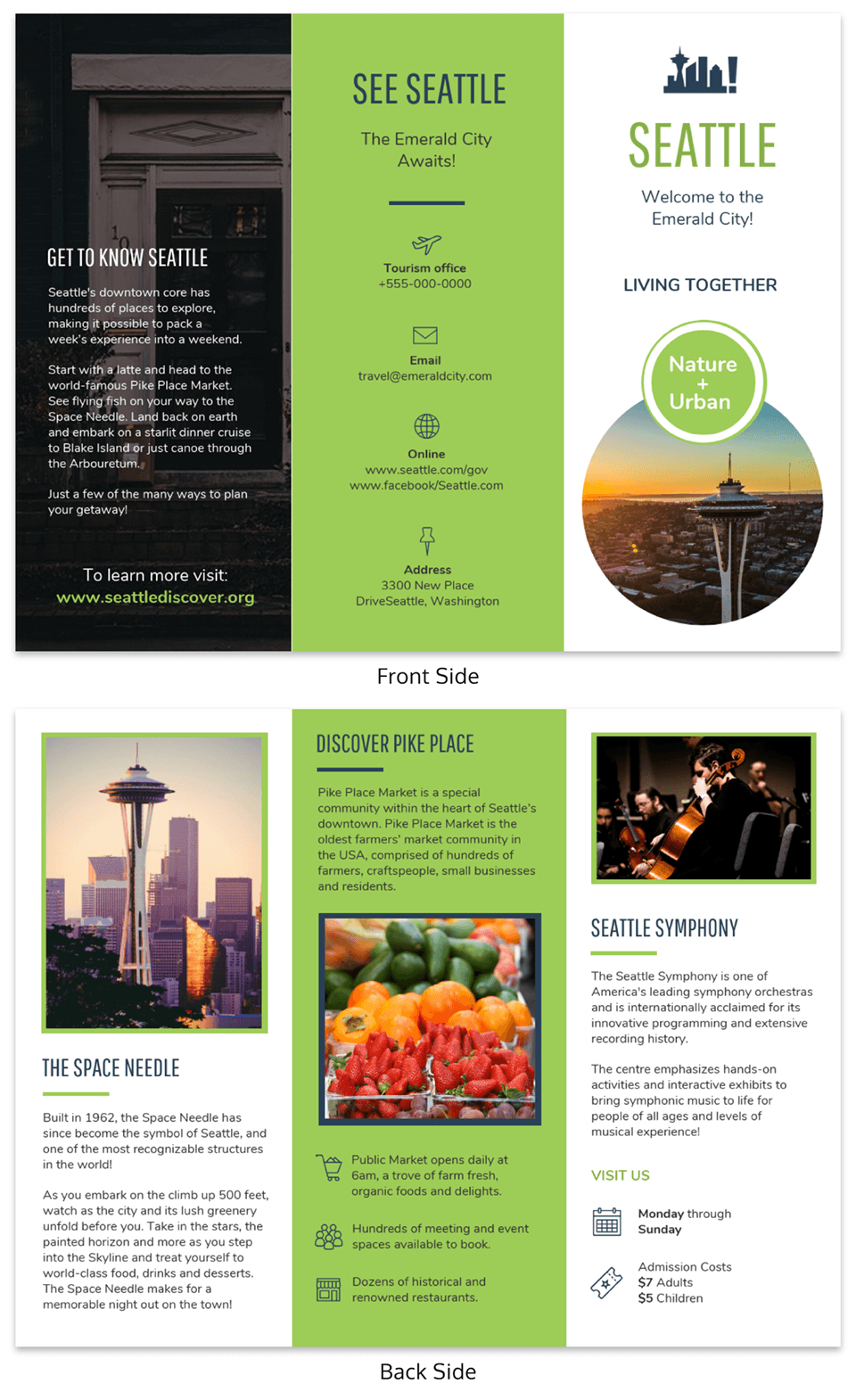 20+ Professional Trifold Brochure Templates, Tips & Examples Inside One Page Brochure Template