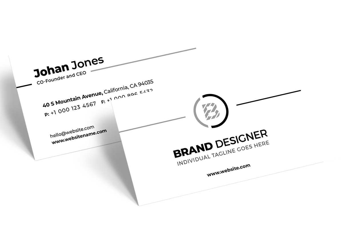 200 Free Business Cards Psd Templates – Creativetacos Regarding Photoshop Name Card Template