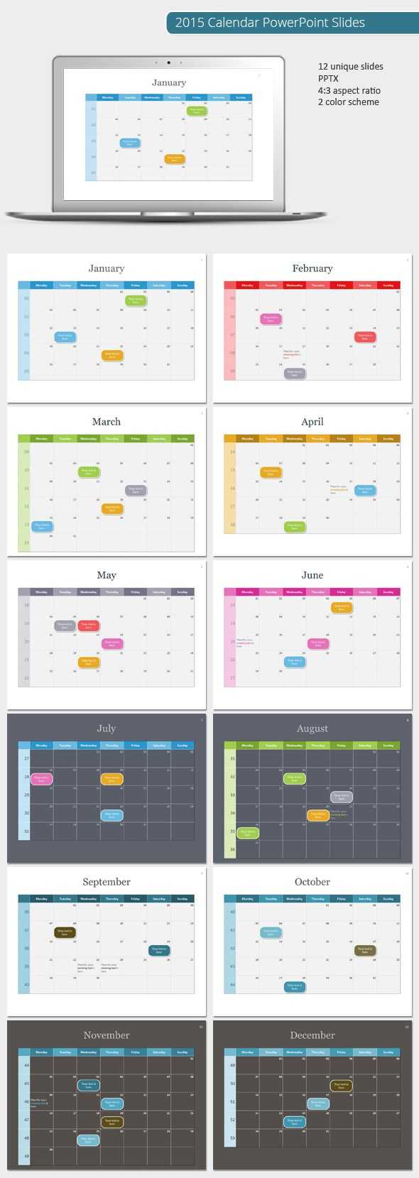 2015 Calendar Powerpoint Template (Powerpoint Templates For Powerpoint Calendar Template 2015