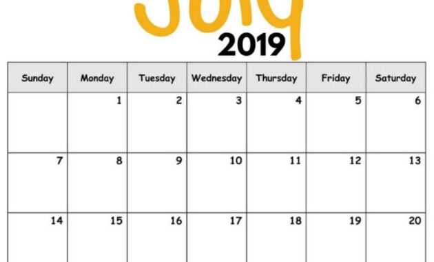 2019 Free Printable Calendar For Kids ('cause Children Love regarding Blank Calendar Template For Kids