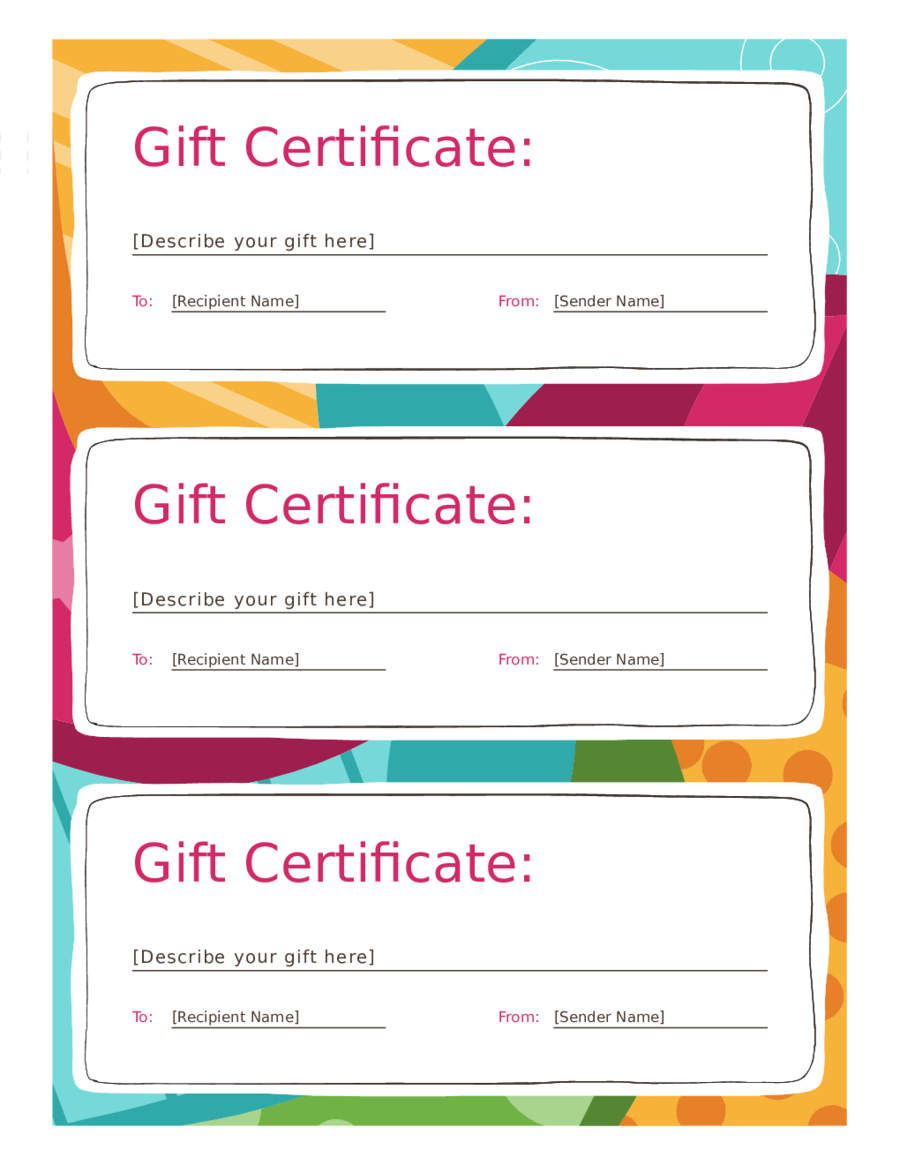 2019 Gift Certificate Form – Fillable, Printable Pdf & Forms In Fillable Gift Certificate Template Free