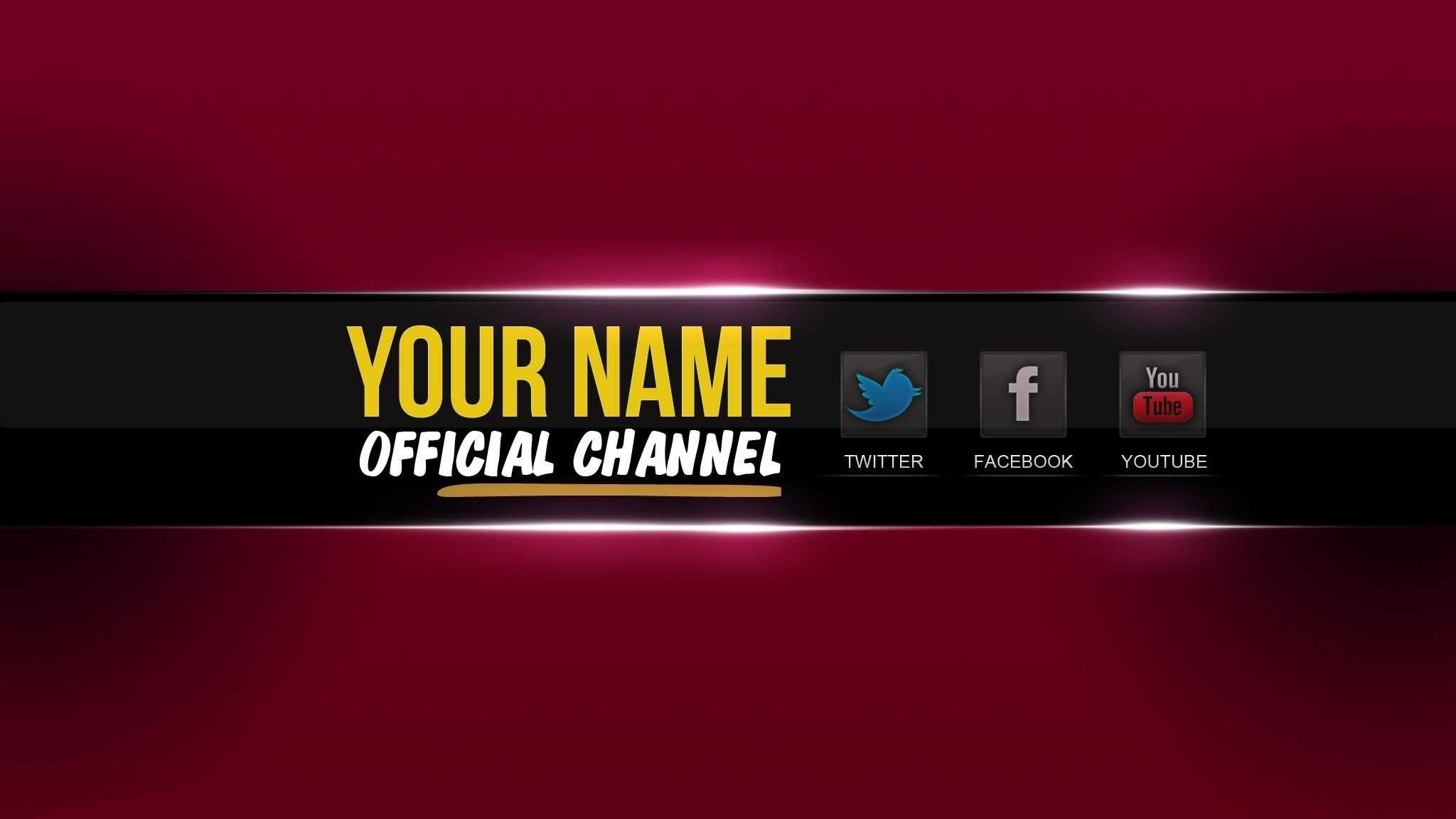 2048X1152 Youtube Banner Template Psd | Cyberuse For Banner Throughout Youtube Banners Template