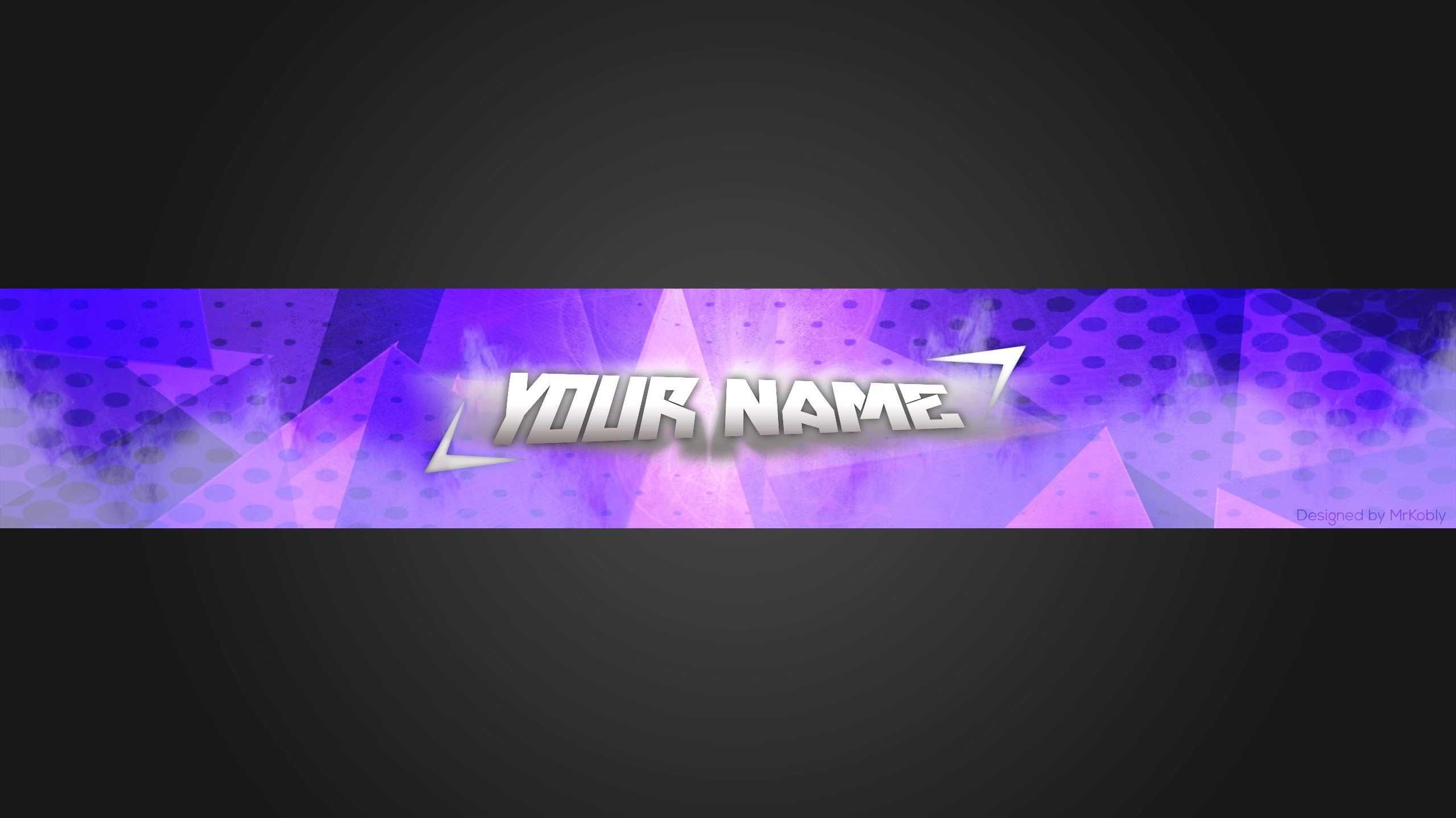 2560X1440 Clean, Simple, Blue Youtube Banner Template Regarding