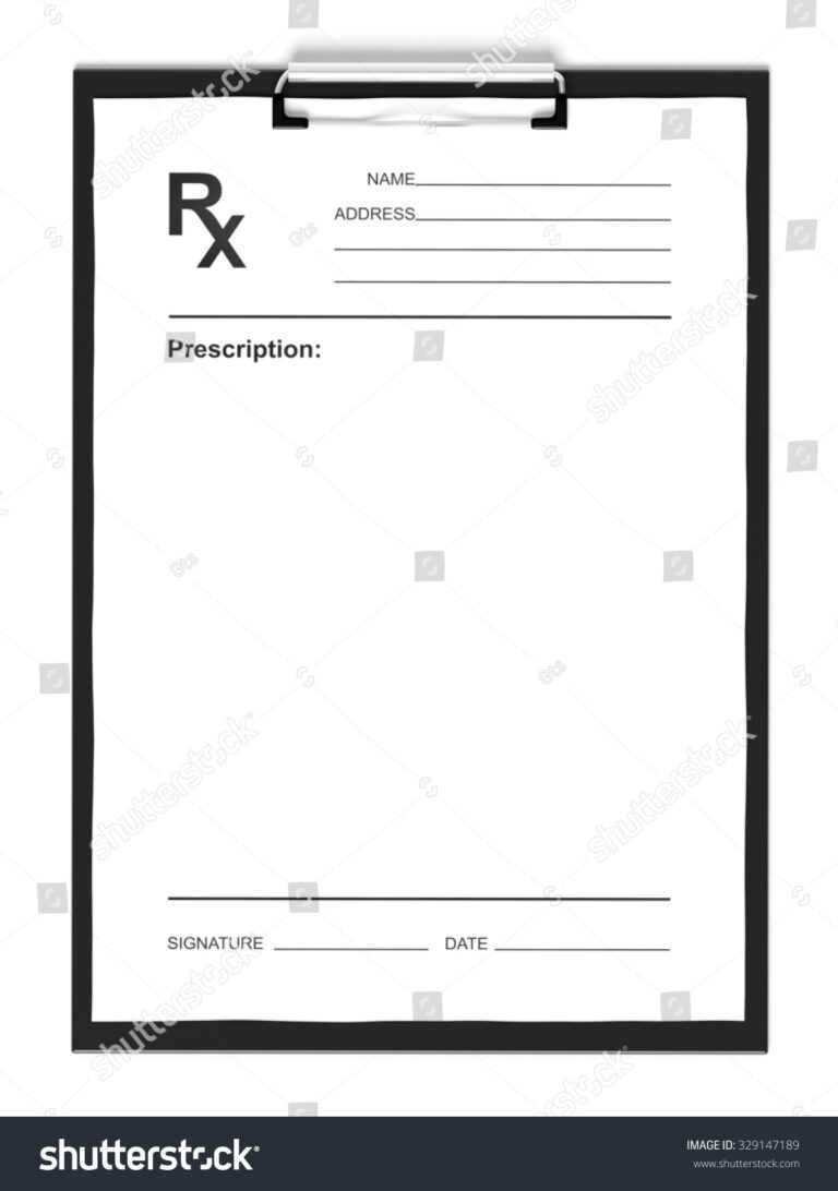 Blank Prescription Form Template