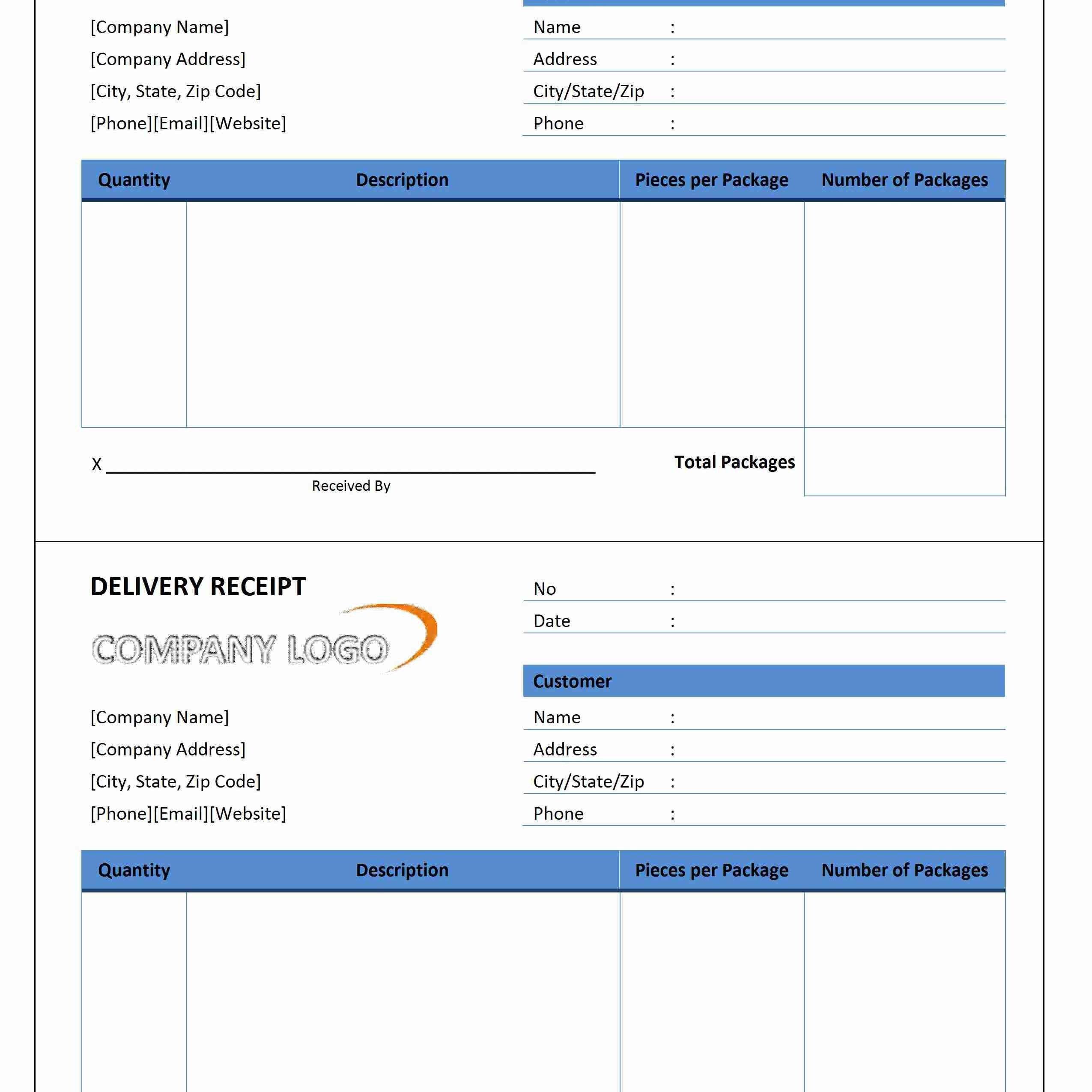27 Best Free Receipt Templates For Microsoft Word In Proof Of Delivery Template Word