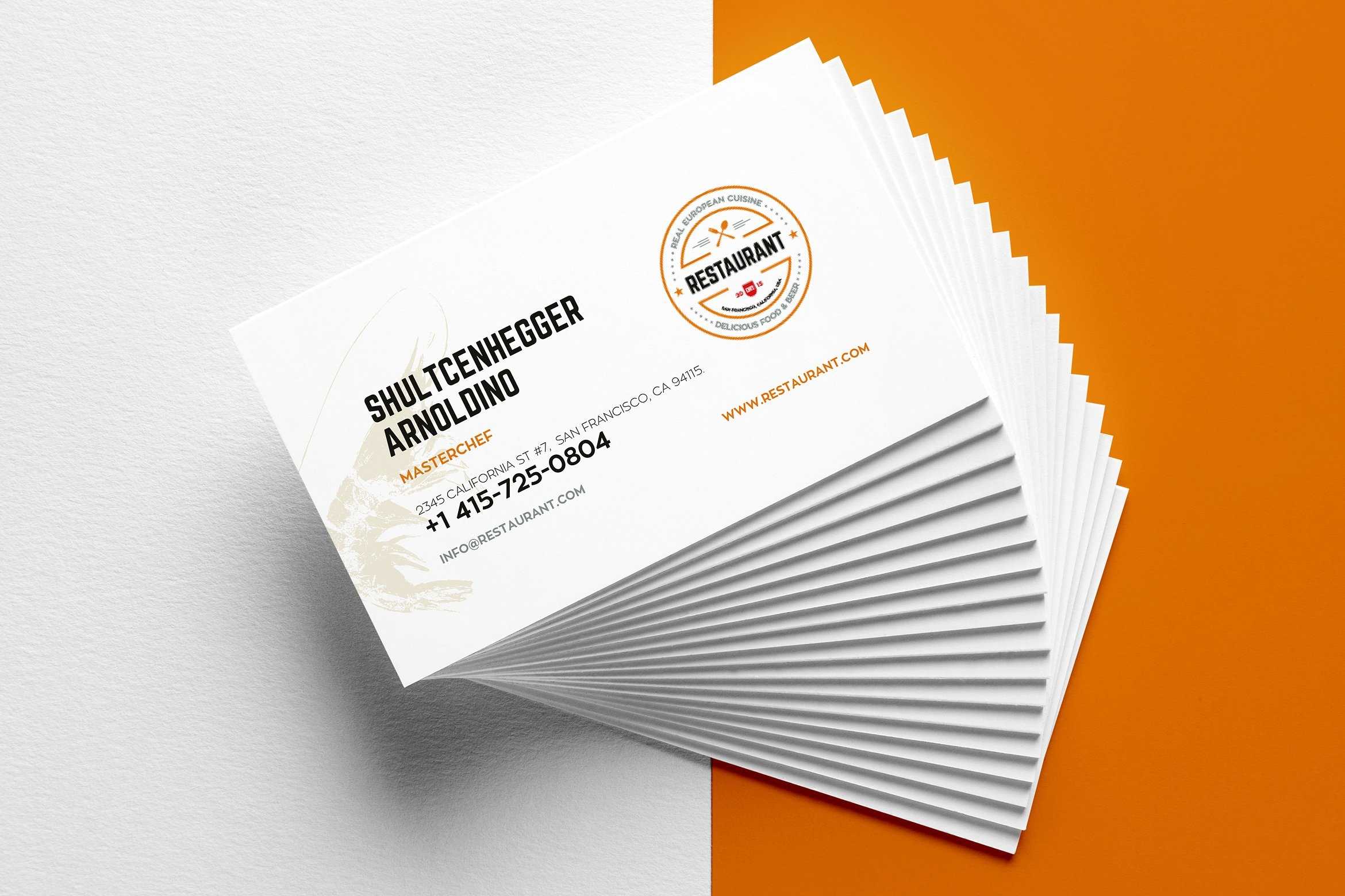 27+ Creative Restaurant Business Card Templates – Ai, Apple Intended For Blank Business Card Template Psd