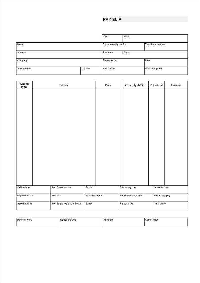 27+ Free Pay Stub Templates - Pdf, Doc, Xls Format Download For Pay Stub Template Word Document