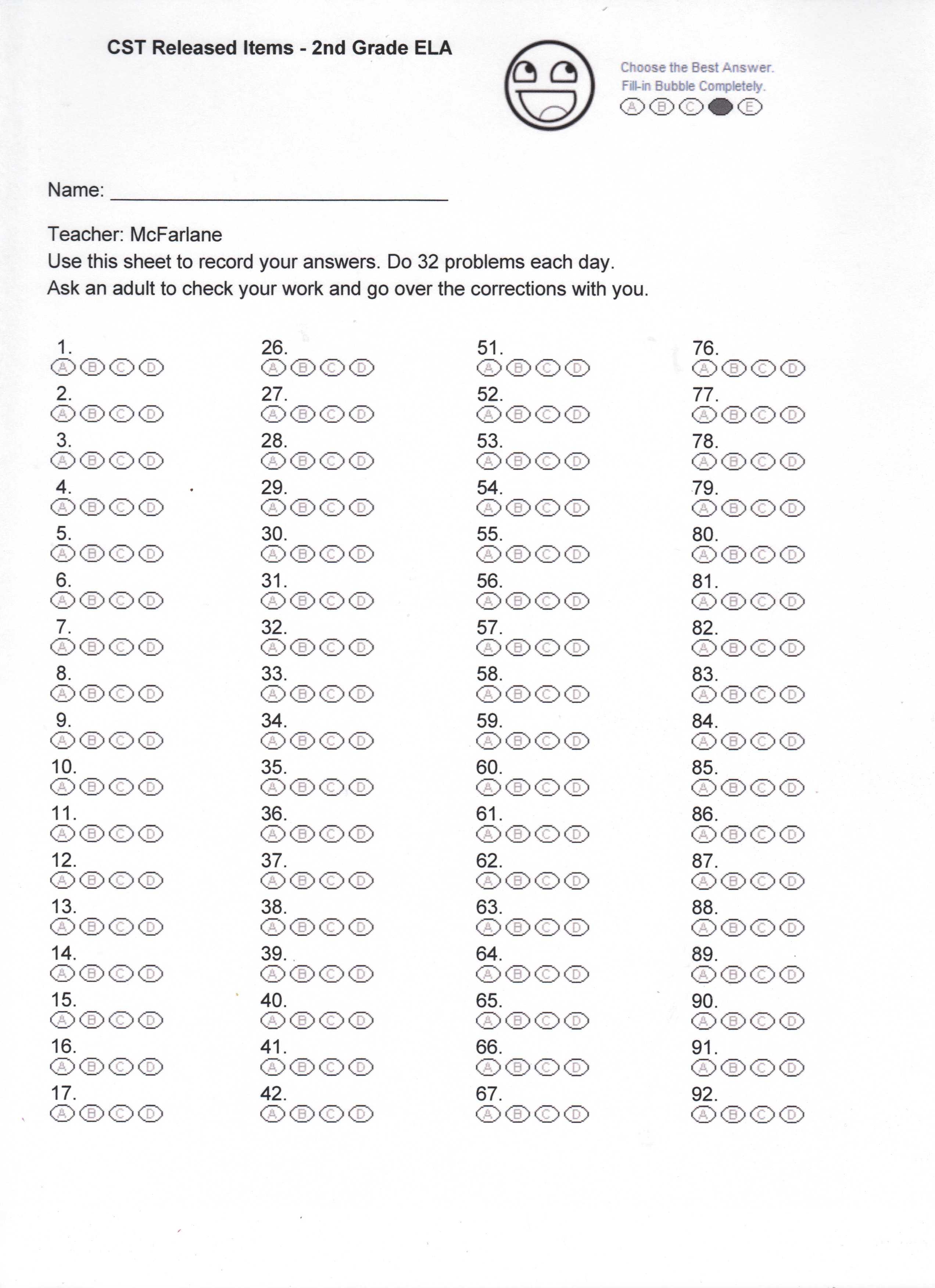 27 Images Of 100 Blank Answer Sheet Template Printable Pertaining To Blank Answer Sheet Template 1 100