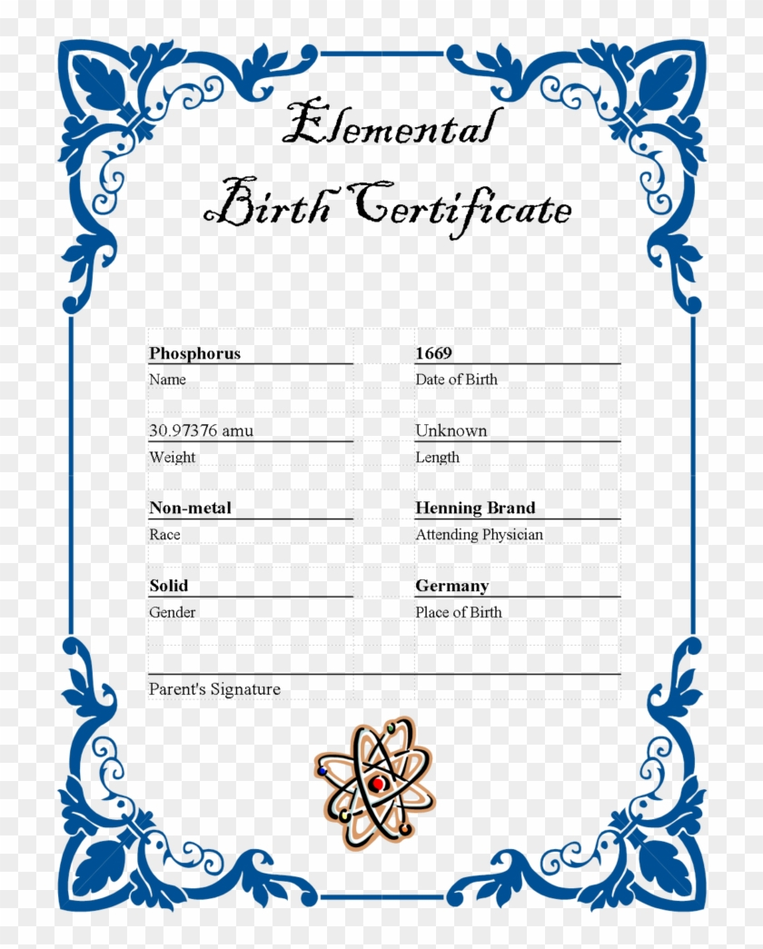 27 Images Of Ar Element Birth Certificate Template – Border With Girl Birth Certificate Template