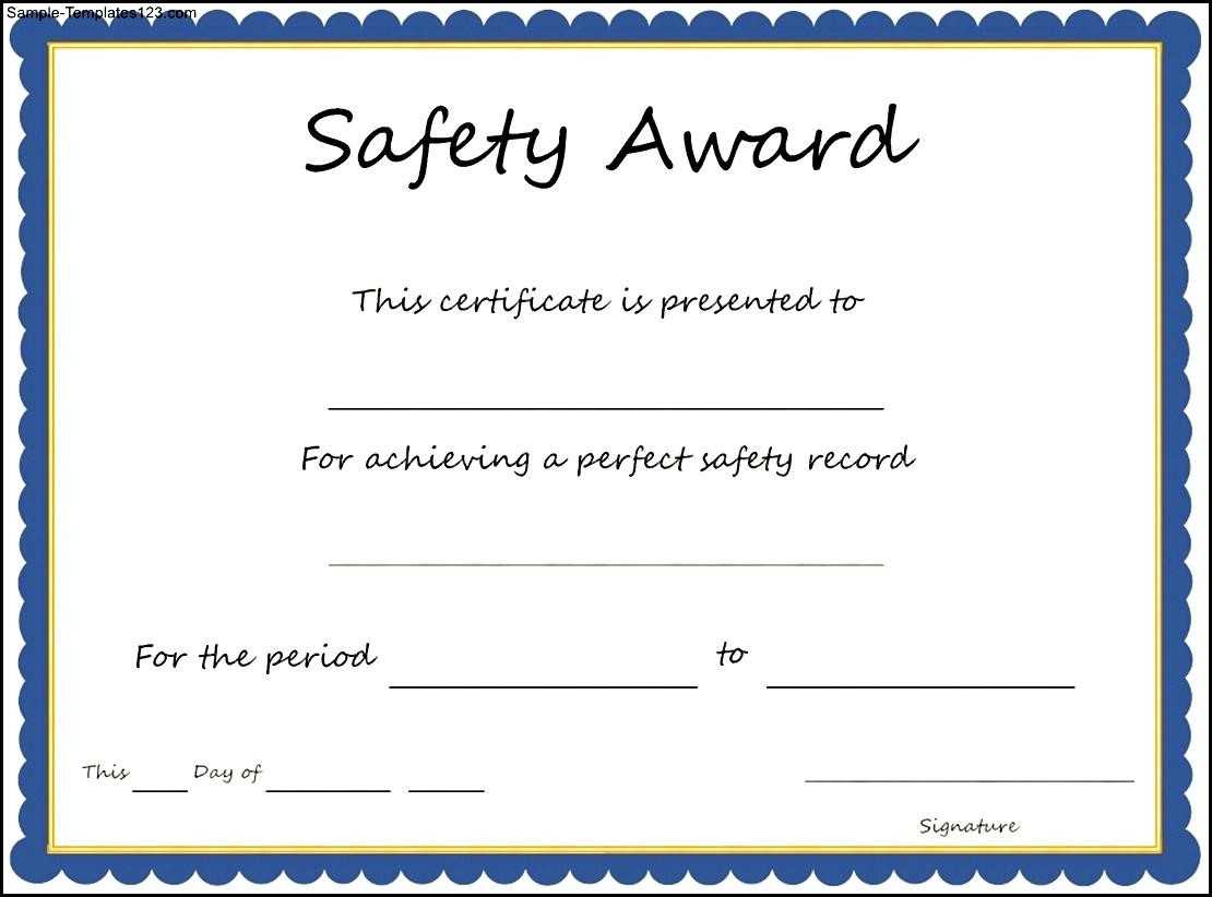 28 Images Of Shrink And Safety Award Template Free | Migapps With Regard To Safety Recognition Certificate Template