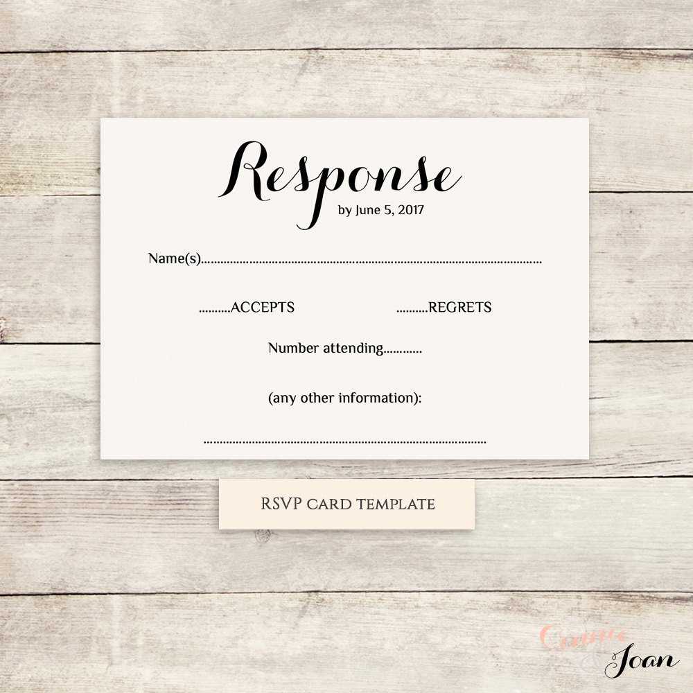 28 Inspirational Free Rsvp Card Templates Within Free Printable Wedding Rsvp Card Templates