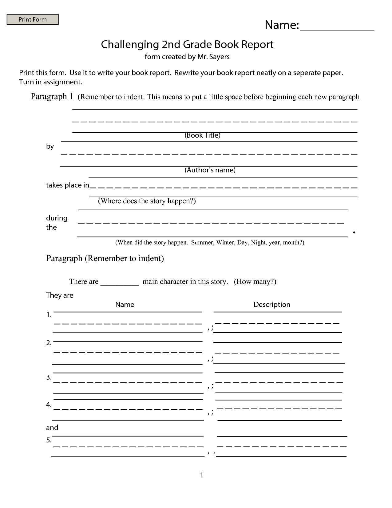 2Nd Grade Book Report – Google Search | Abc123 In Book Report Template 2Nd Grade