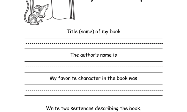 2Nd Grade Writing Worksheets | Ela | 2Nd Grade Books, 2Nd with regard to First Grade Book Report Template