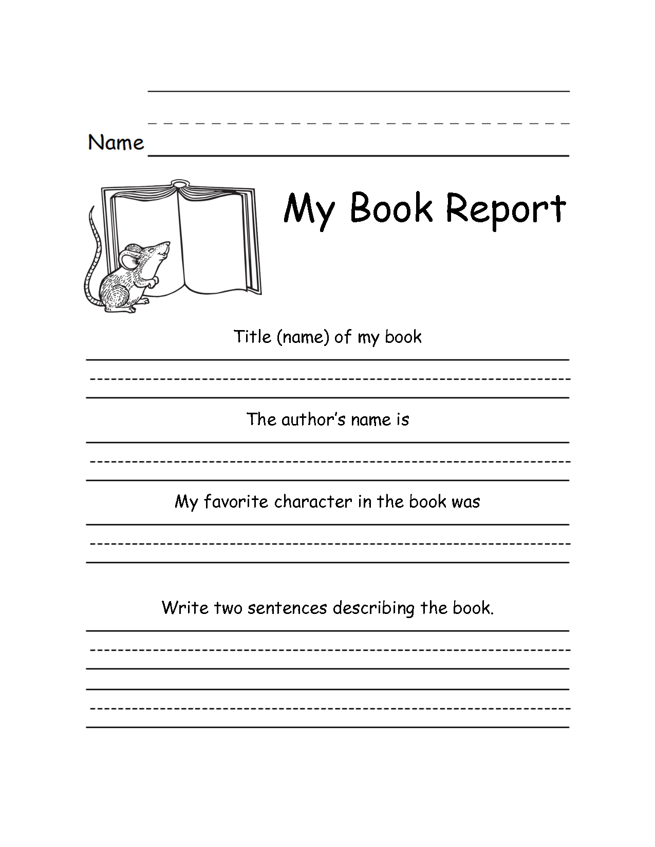 2Nd Grade Writing Worksheets | Ela | 2Nd Grade Books, 2Nd With Second Grade Book Report Template