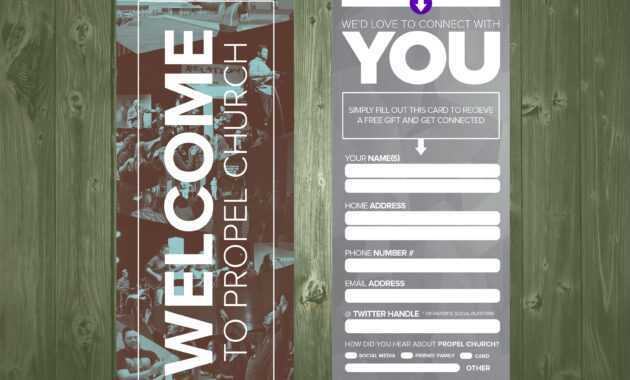 3.5×9 Psd Connection Card Template | Church Visitor Ideas regarding Church Visitor Card Template Word