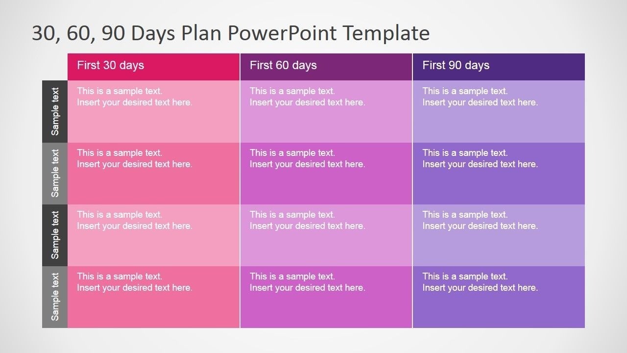 30 60 90 Days Plan Powerpoint Template | Career | 90 Day Intended For 30 60 90 Day Plan Template Powerpoint