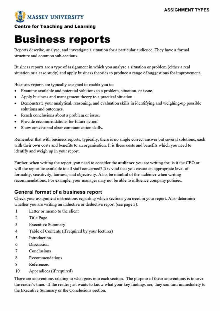 business plans report sample