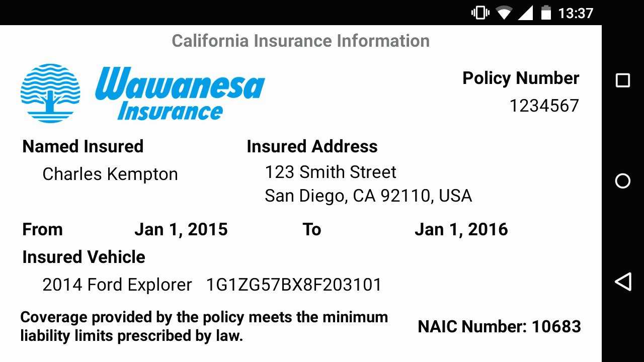 30 Car Insurance Card Template | Pryncepality Within Auto Insurance Card Template Free Download