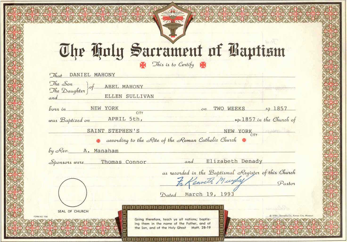 30 Catholic Baptism Certificate Template | Pryncepality Pertaining To Roman Catholic Baptism Certificate Template