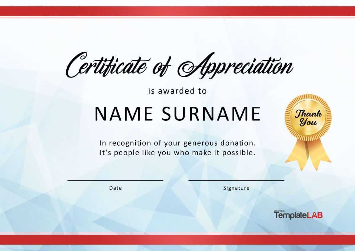 30 Free Certificate Of Appreciation Templates And Letters For Formal Certificate Of Appreciation Template