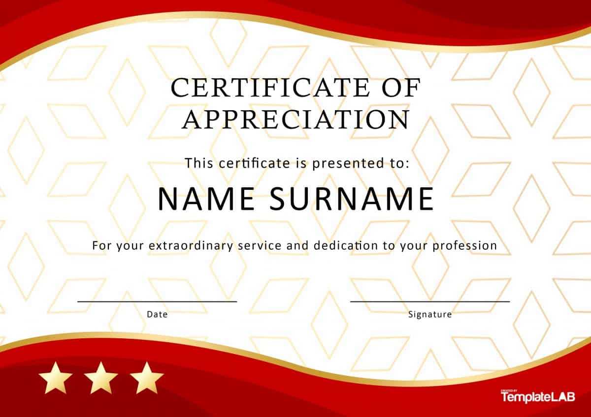 30 Free Certificate Of Appreciation Templates And Letters Pertaining To Employee Recognition Certificates Templates Free