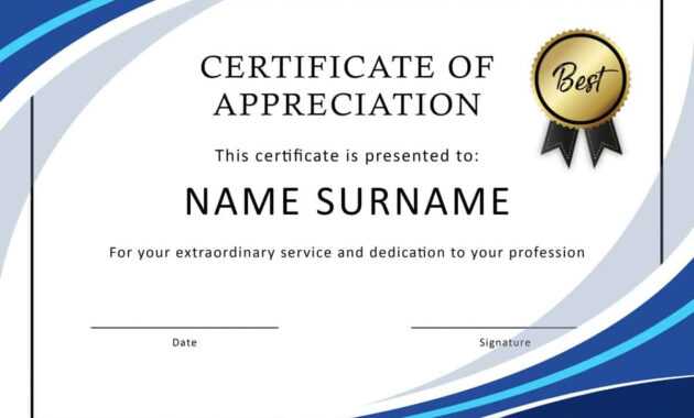 30 Free Certificate Of Appreciation Templates And Letters with Free Certificate Of Excellence Template