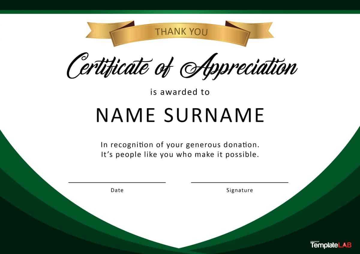30 Free Certificate Of Appreciation Templates And Letters Within Certificates Of Appreciation Template